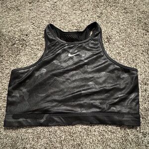 Nike Black Camouflage Racerback Sports Bra